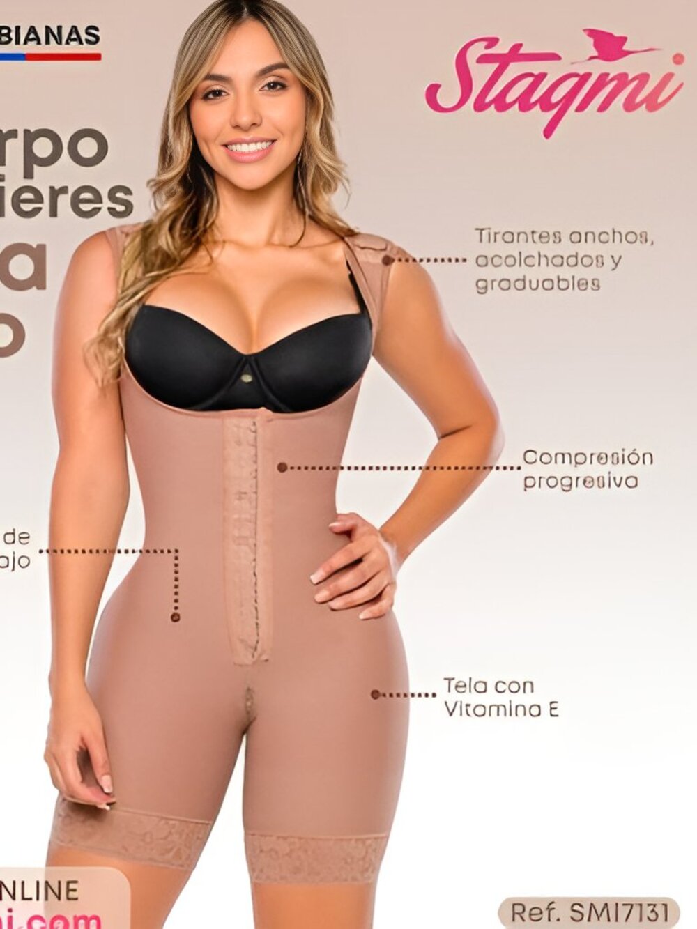 Stagmi Colombian Invisible Girdle Shaper Faja Shapewear Bodysuit DIOSA + Thong!